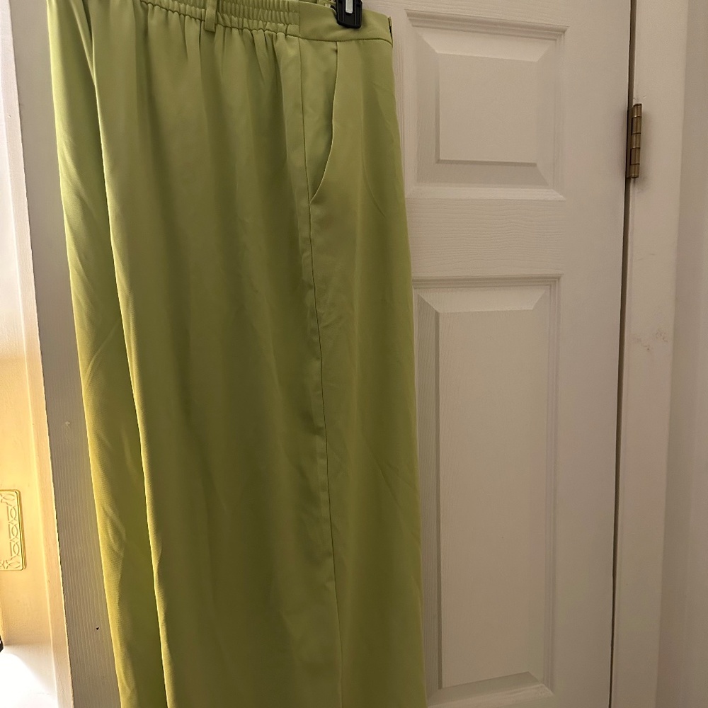 Lime green bar 3 pants